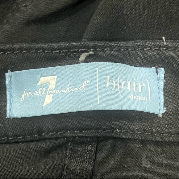 7 For All Mankind Black b(air) The Ankle Skinny Release Hem Jeans Size 28 Womens - Picture 6 of 8
